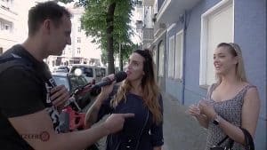 Cute blonde finds random guy on street