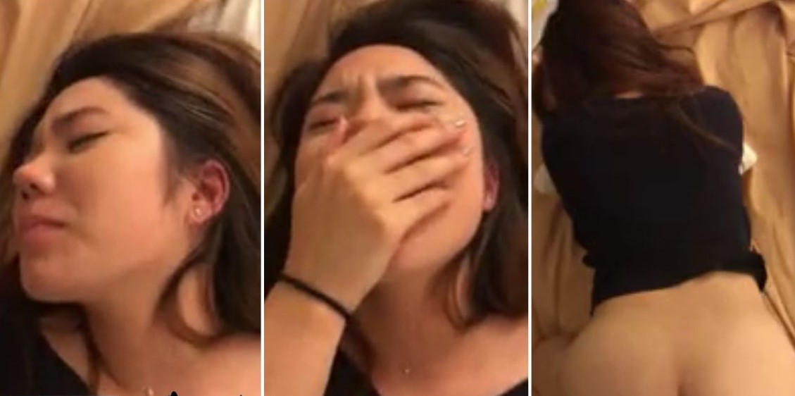 Pilit pinipigil umungol sa sarap ng doggie